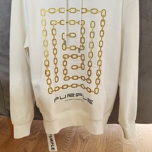 Men's Purple Brand Coconut Milk White - Meander Chain.